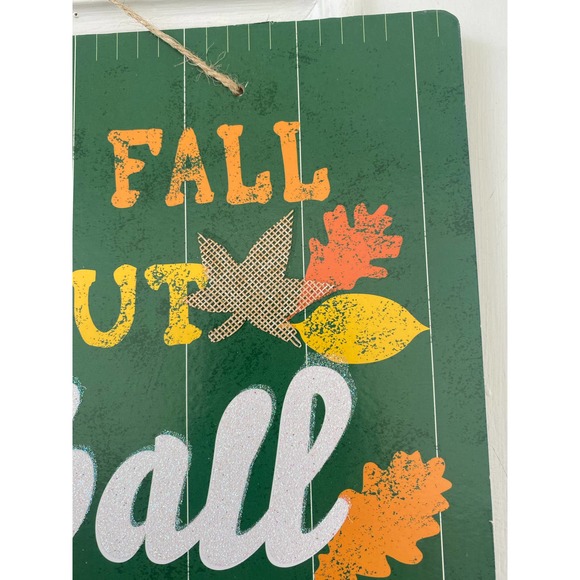 It’s not Fall without Football Sign Hanging Wall Door Wreath Sign Crafts Decor - Picture 4 of 6